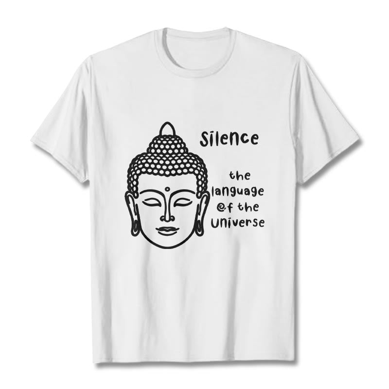 Koszulka z bawełny z motywem głowy Buddy w swobodnym stylu "Buddha Buddha Stones " - Biały - 2XL - image 6