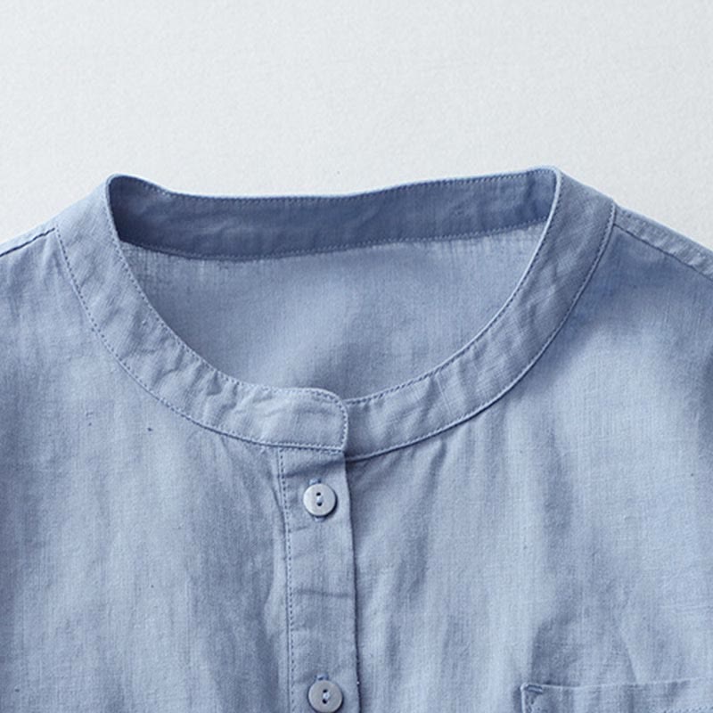 Koszula z Buddha Stones w jednolitym kolorze z rękawami trzy czwarte „Buddha Stones” - image 21