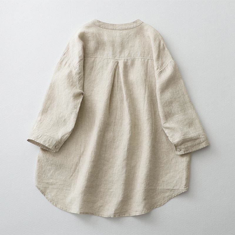 Koszula z Buddha Stones w jednolitym kolorze z rękawami trzy czwarte „Buddha Stones” - image 3