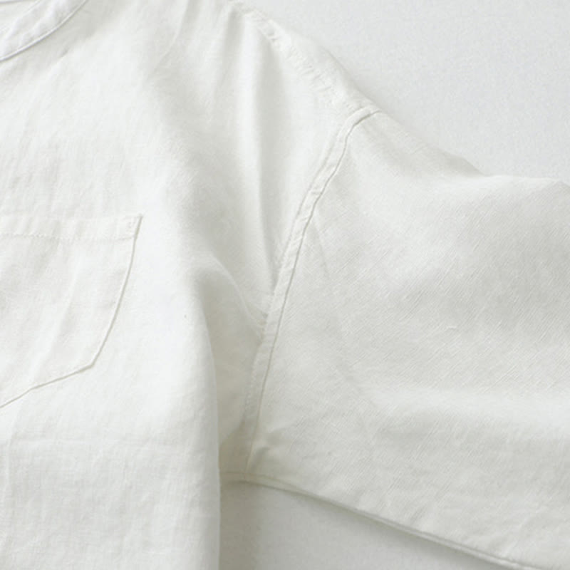 Koszula z Buddha Stones w jednolitym kolorze z rękawami trzy czwarte „Buddha Stones” - image 30