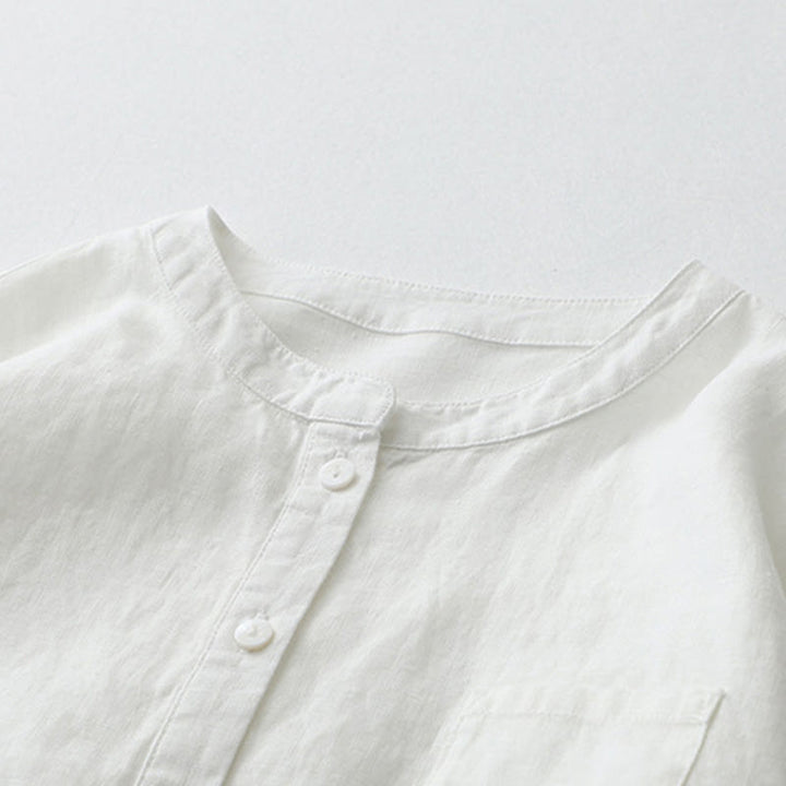 Koszula z Buddha Stones w jednolitym kolorze z rękawami trzy czwarte „Buddha Stones” - image 32