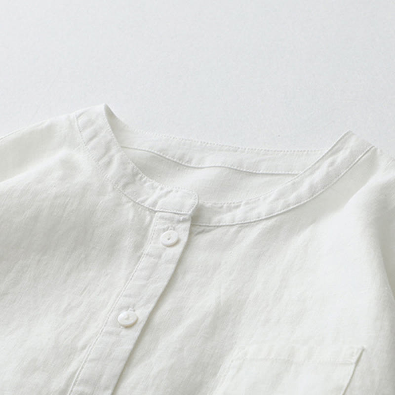 Koszula z Buddha Stones w jednolitym kolorze z rękawami trzy czwarte „Buddha Stones” - image 33