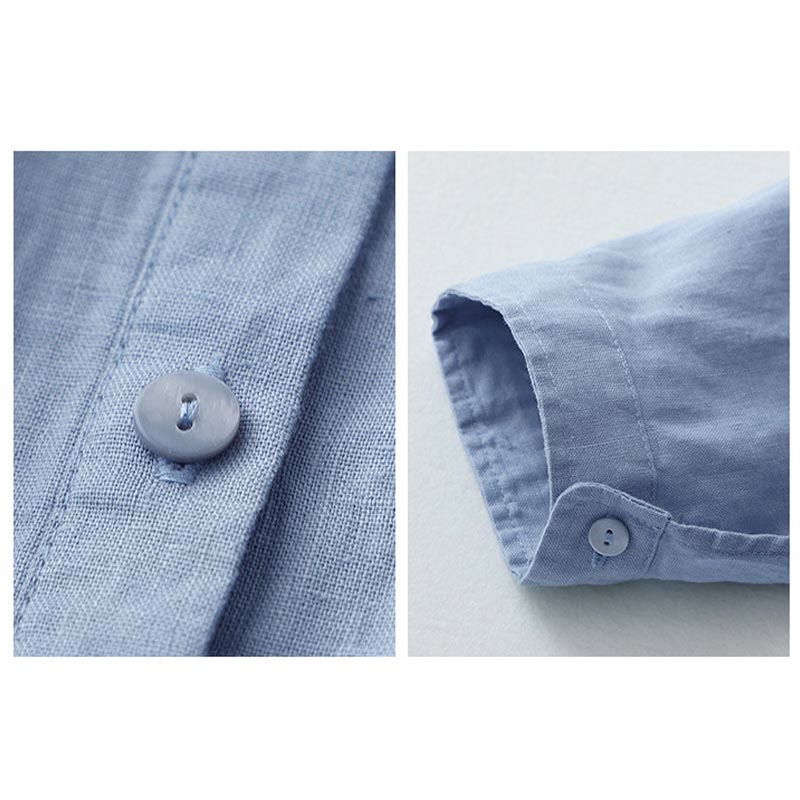 Koszula z Buddha Stones w jednolitym kolorze z rękawami trzy czwarte „Buddha Stones” - image 25