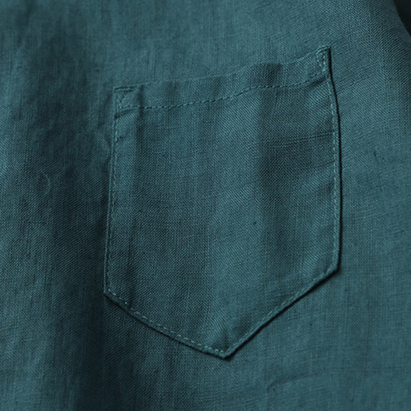 Koszula z Buddha Stones w jednolitym kolorze z rękawami trzy czwarte „Buddha Stones” - image 18