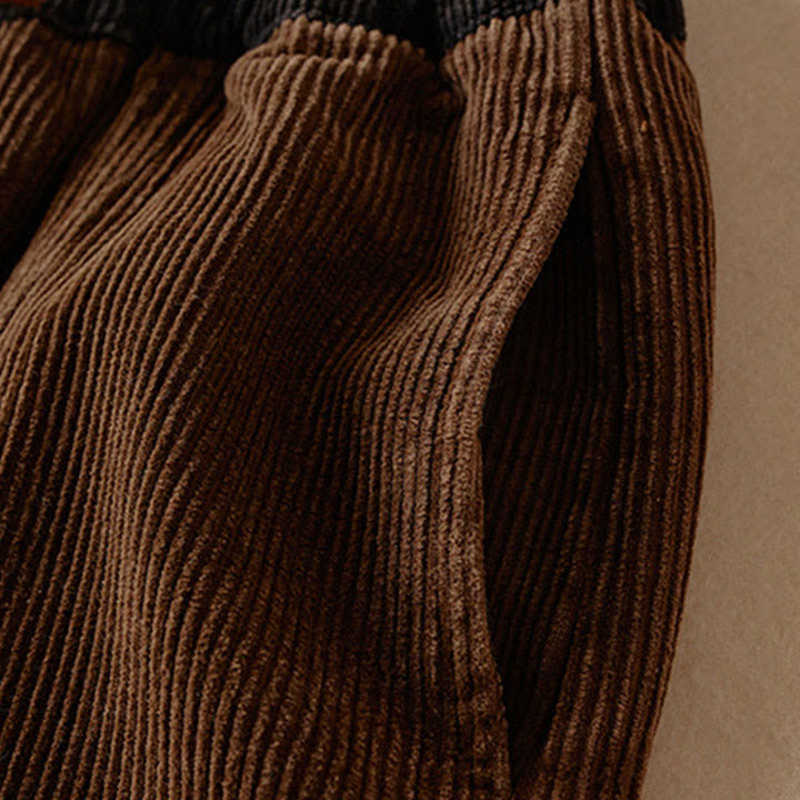 Damskie spodnie haremowe z kontrastowym kolorem i bawełną sztruksową z podszewką z polaru i kieszeniami , z Buddha Stones - image 26