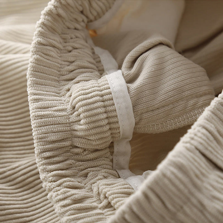 Spodnie harem damskie z bawełny sztruksowej Buddha Stones Commute Vintage Plain z kieszeniami - image 11