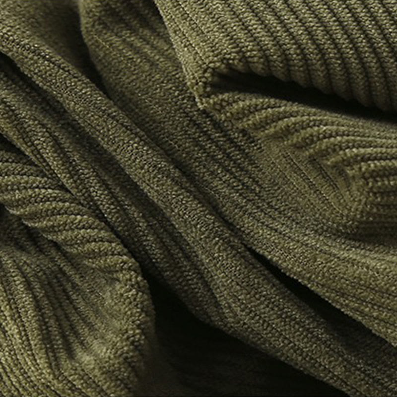 Spodnie harem damskie z bawełny sztruksowej Buddha Stones Commute Vintage Plain z kieszeniami - image 7