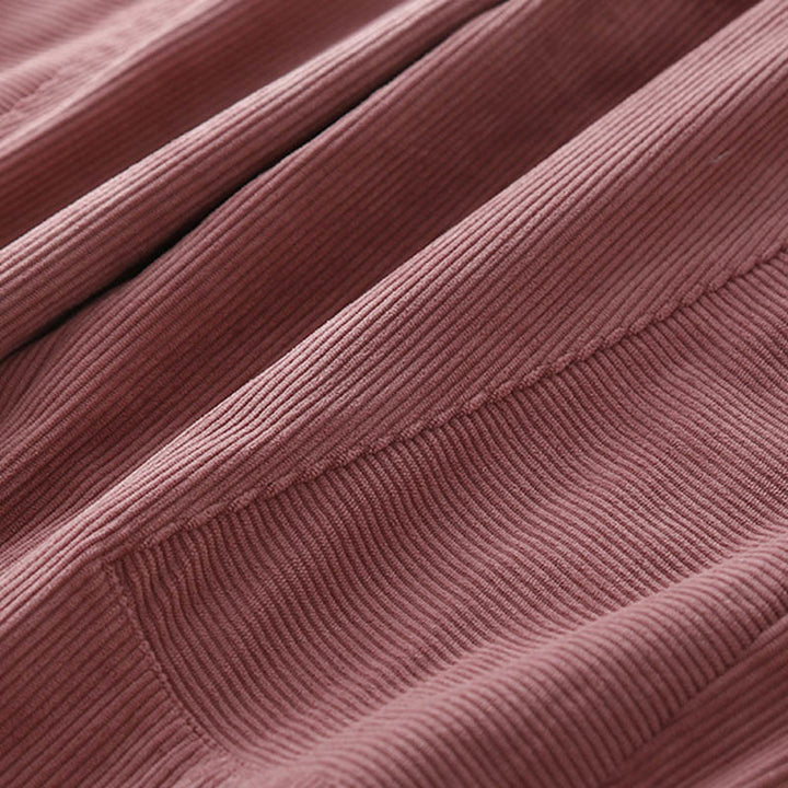 Spodnie harem damskie z bawełny sztruksowej Buddha Stones Commute Vintage Plain z kieszeniami - image 15