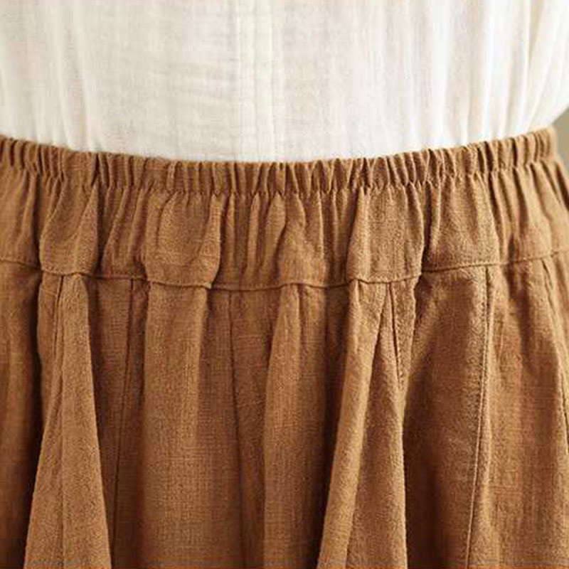 Spodnie harem damskie z bawełny i lnu z kieszeniami, wiosenne i casualowe, z prostym wzorem i Buddha Stones - image 5