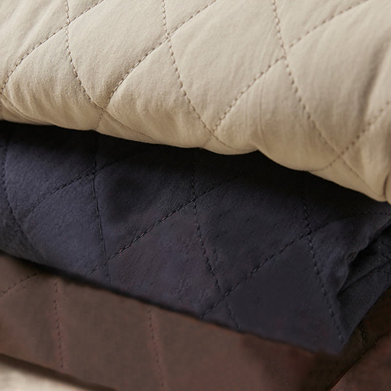 Damskie spodnie haremowe z bawełny z kieszeniami i pikowanymi diamentami Buddha Stones - image 29