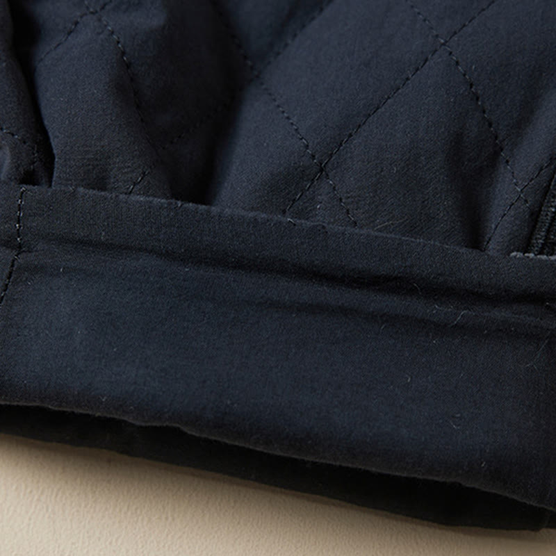 Damskie spodnie haremowe z bawełny z kieszeniami i pikowanymi diamentami Buddha Stones - image 8