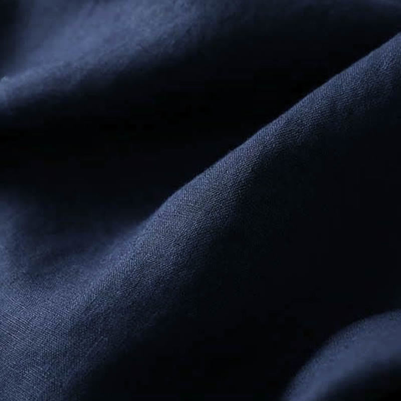 Koszula Buddha Stones z długim rękawem i haftowanymi kwiatami w stylu casual z kołnierzykiem ukośnym i paskiem w kształcie litery U - image 11