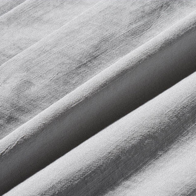 Spodnie męskie z szerokimi nogawkami i kieszeniami, w swobodnym stylu patchworkowym z motywem żurawia i żabich guzików z motywem Buddha Stones - image 26