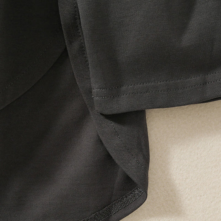 Koszulka damska z długim rękawem z bawełny i lnu Buddha Stones, swobodna, z nieregularnym brzegiem - image 17