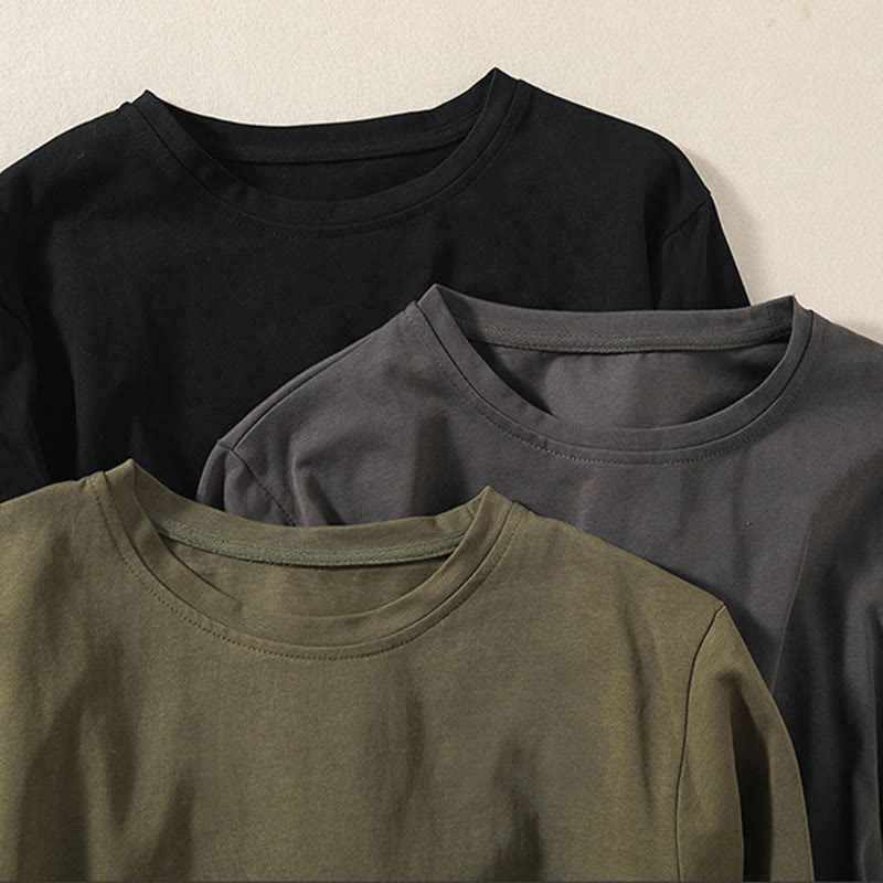 Koszulka damska z długim rękawem z bawełny i lnu Buddha Stones, swobodna, z nieregularnym brzegiem - image 22