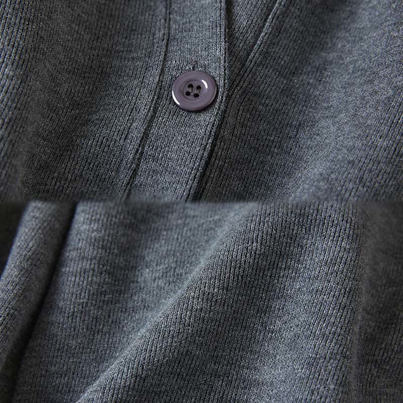 Kurtka damska z kapturem z bawełny Buddha Stones , z prostymi guzikami i kieszeniami - image 6