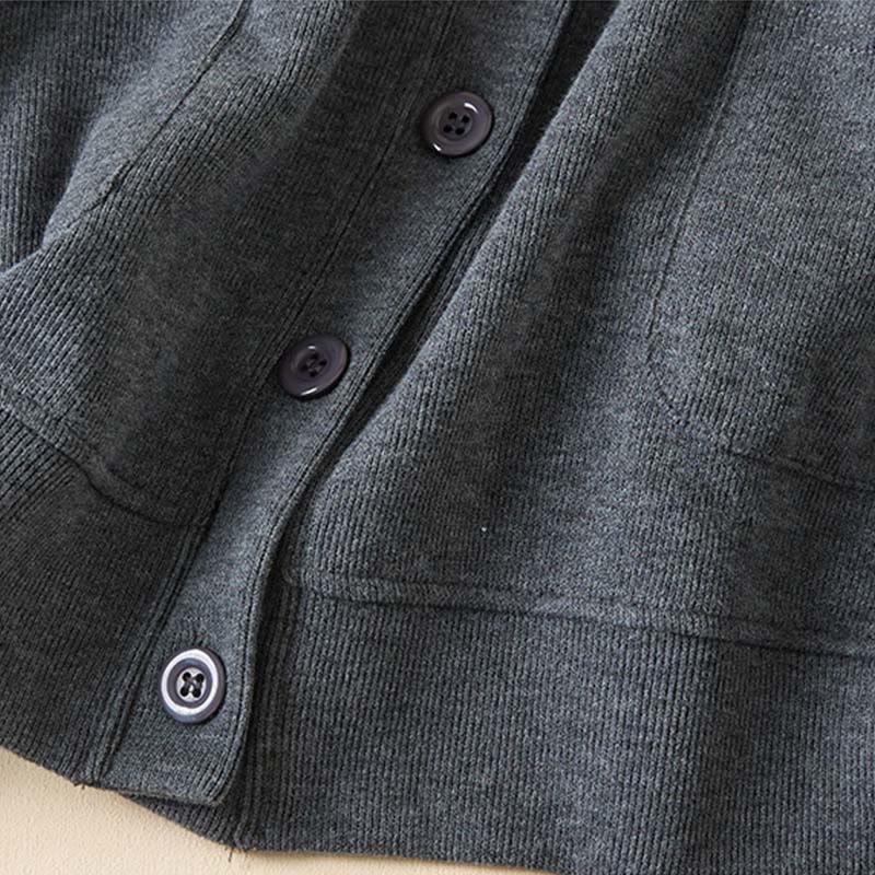 Kurtka damska z kapturem z bawełny Buddha Stones , z prostymi guzikami i kieszeniami - image 4