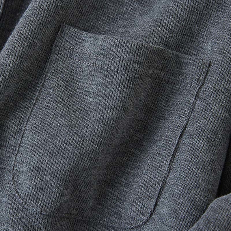 Kurtka damska z kapturem z bawełny Buddha Stones , z prostymi guzikami i kieszeniami - image 5