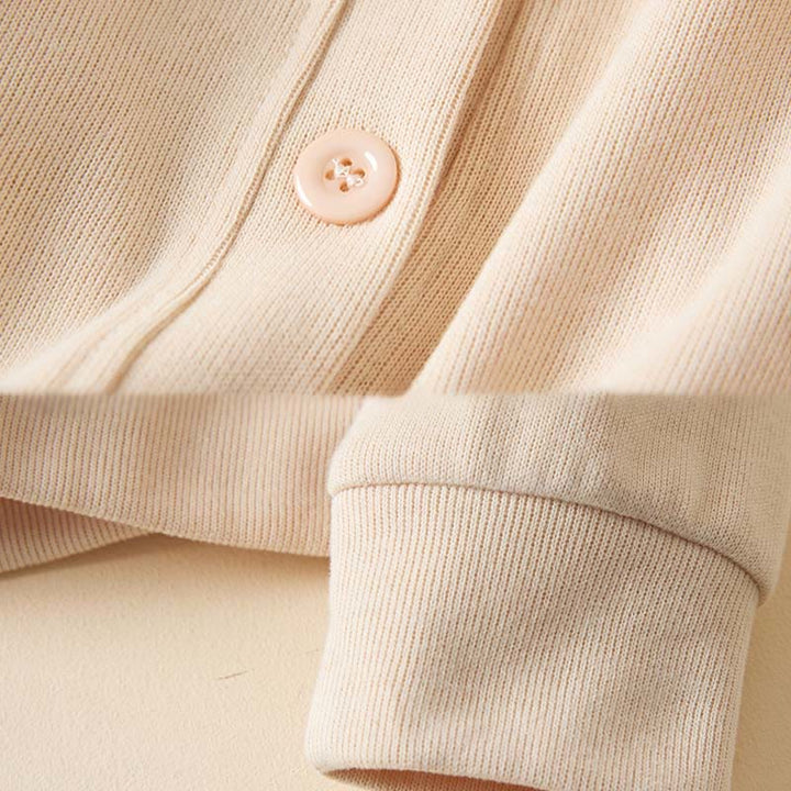 Kurtka damska z kapturem z bawełny Buddha Stones , z prostymi guzikami i kieszeniami - image 10