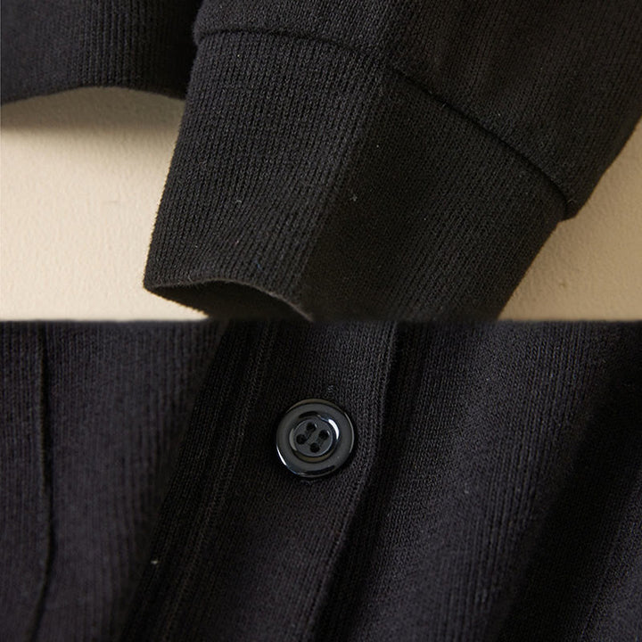 Kurtka damska z kapturem z bawełny Buddha Stones , z prostymi guzikami i kieszeniami - image 32