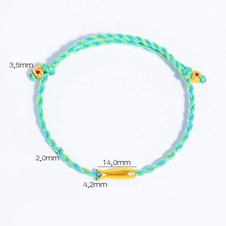 Bransoletka z miedzi i Buddha Stones z motywem ryby Koi, przynosząca szczęście - image 4