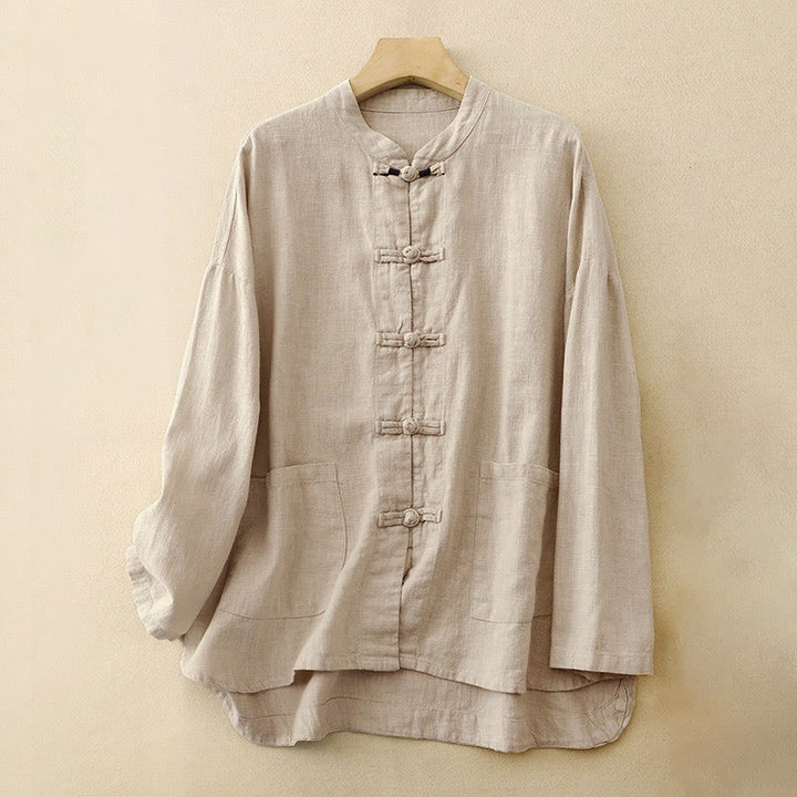 Buddha Stones Literacki Artystyczny Guzik Chiński Węzeł Codzienna Odzież Bawełniana - Bielizna - US8-10，UK/AU12-14，EU40-42 (2XL) - image 0