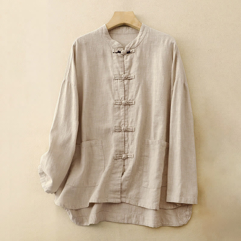 Buddha Stones Literacki Artystyczny Guzik Chiński Węzeł Codzienna Odzież Bawełniana - Bielizna - US12, UK/AU16, EU44 (2XL) - image 0