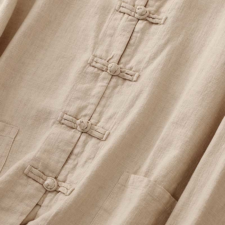 Buddha Stones Literacki Artystyczny Guzik Chiński Węzeł Codzienna Odzież Bawełniana - image 7