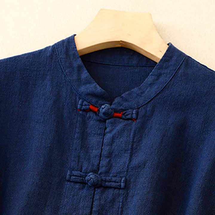 Buddha Stones Literacki Artystyczny Guzik Chiński Węzeł Codzienna Odzież Bawełniana - image 10