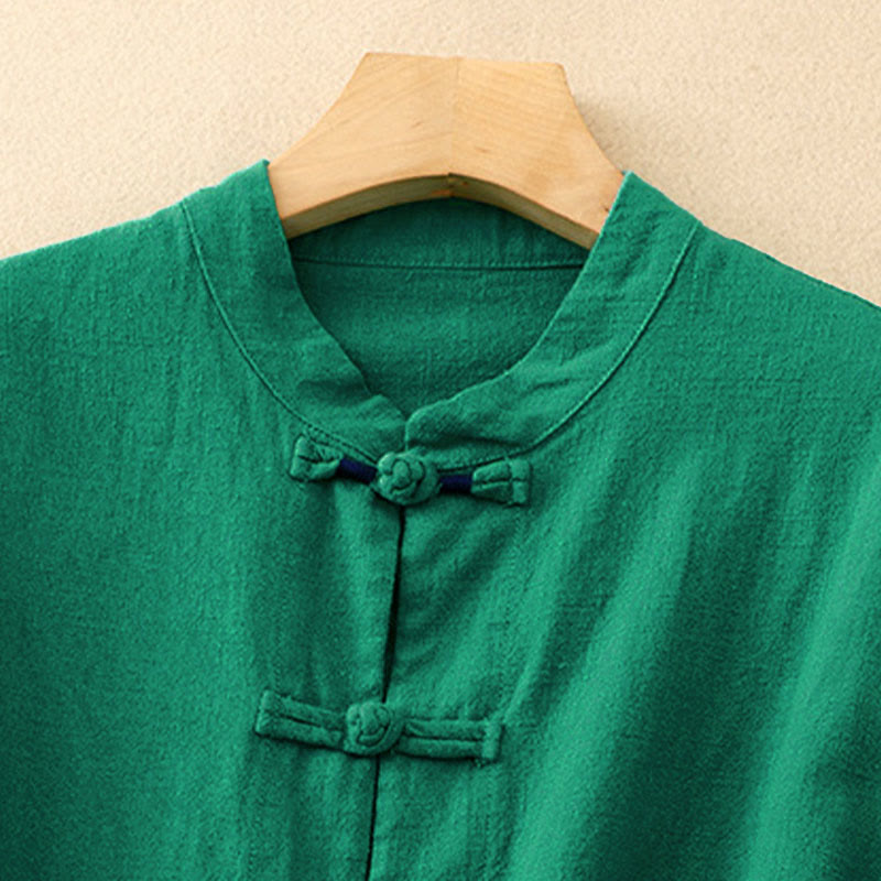 Buddha Stones Literacki Artystyczny Guzik Chiński Węzeł Codzienna Odzież Bawełniana - image 15