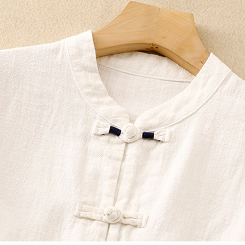 Buddha Stones Literacki Artystyczny Guzik Chiński Węzeł Codzienna Odzież Bawełniana - image 20