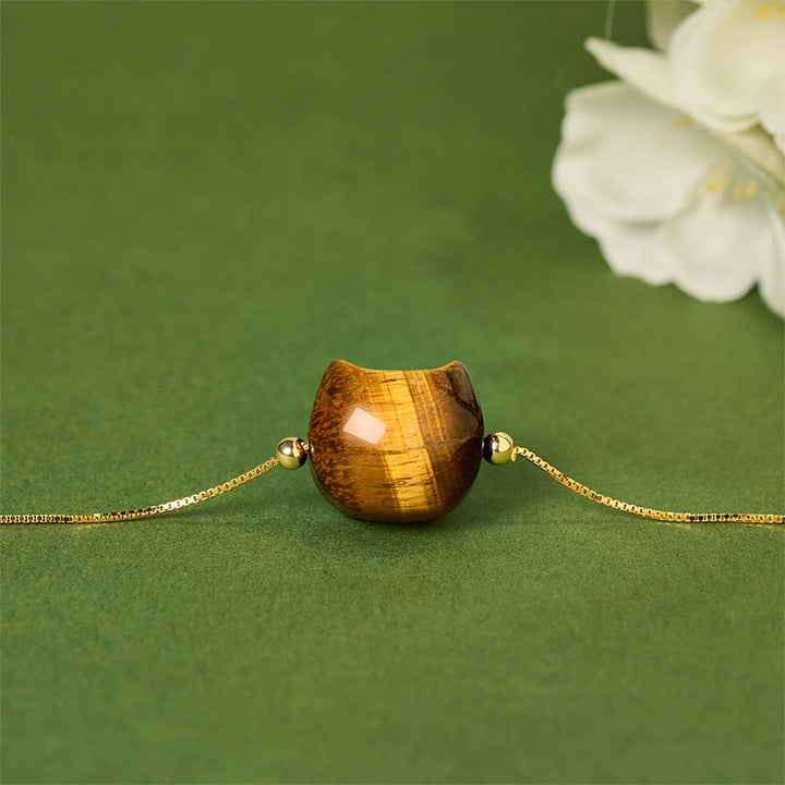 Bransoletka ochronna z Buddha Stones ze srebra próby 925 i tygrysim okiem - image 1