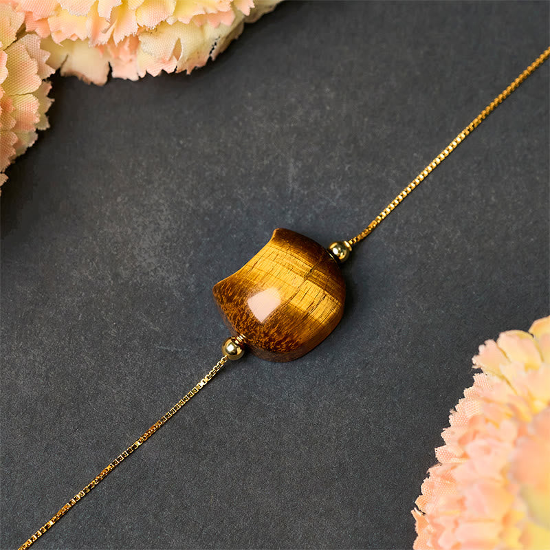 Bransoletka ochronna z Buddha Stones ze srebra próby 925 i tygrysim okiem - image 3