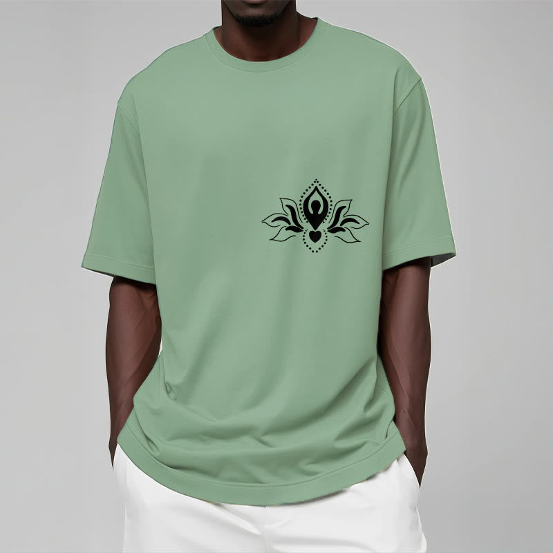 Koszulka z nadrukiem Buddha Stones Lotos Medytacja Budda Wzór T-shirt - image 16