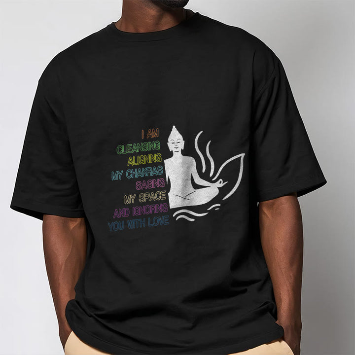 Koszulka z nadrukiem Buddha Stones Buddy Kwiat Lotosu Medytacja - image 6