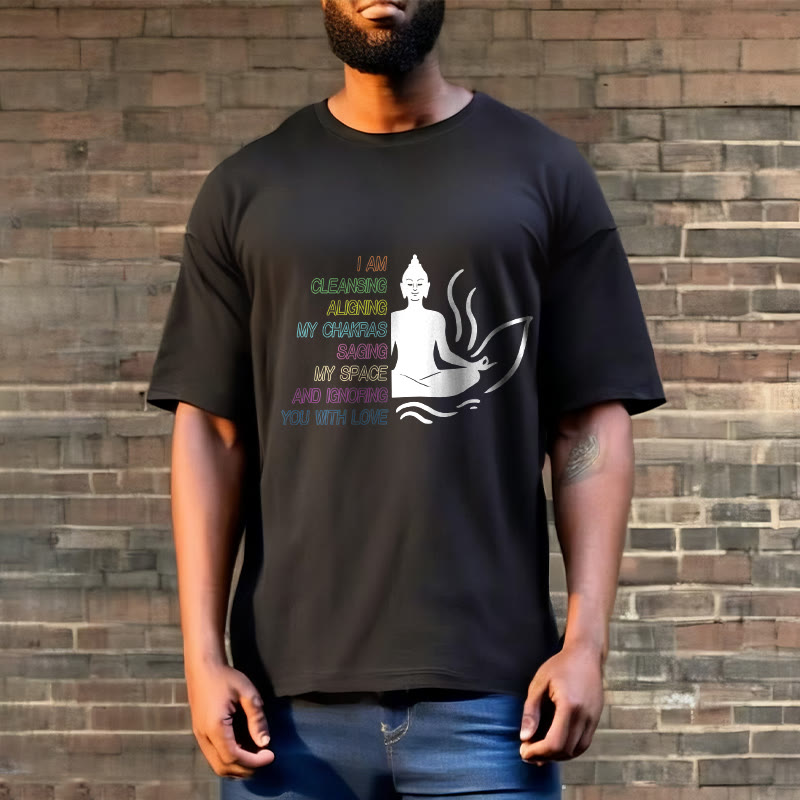 Koszulka z nadrukiem Buddha Stones Buddy Kwiat Lotosu Medytacja - image 8