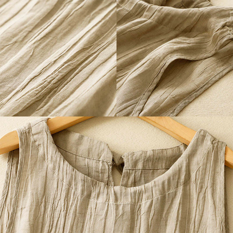 Kamizelka damska bez rękawów z koronką i marszczeniami w kolorze białym i Buddha Stones - image 9