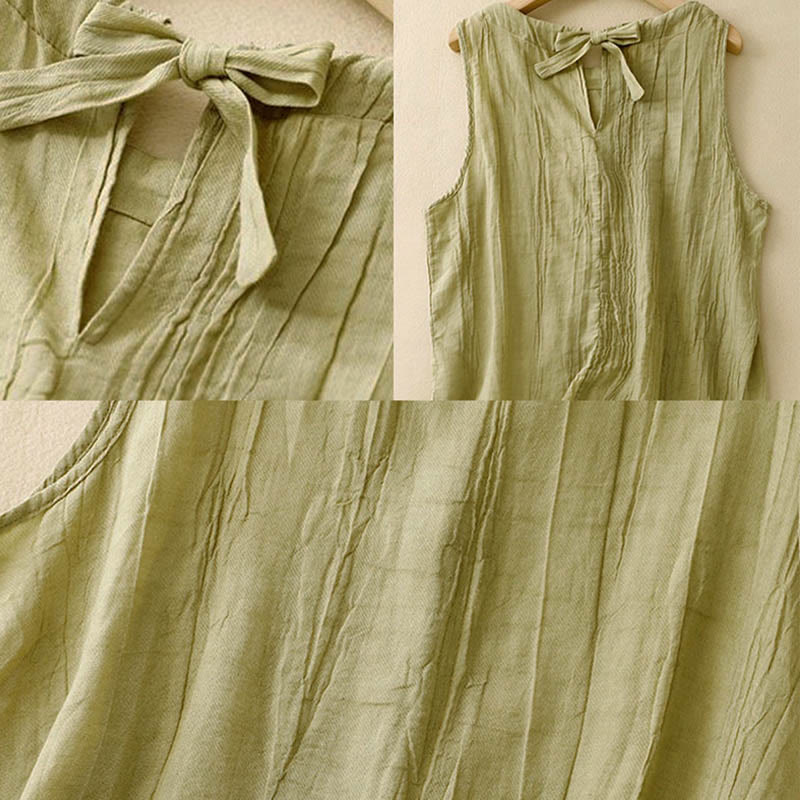 Kamizelka damska bez rękawów z koronką i marszczeniami w kolorze białym i Buddha Stones - image 15