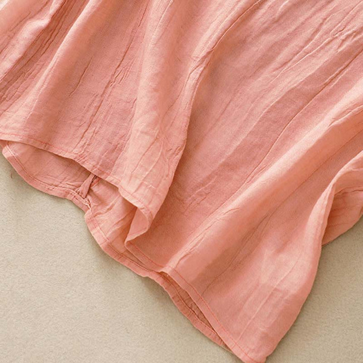 Kamizelka damska bez rękawów z koronką i marszczeniami w kolorze białym i Buddha Stones - image 4