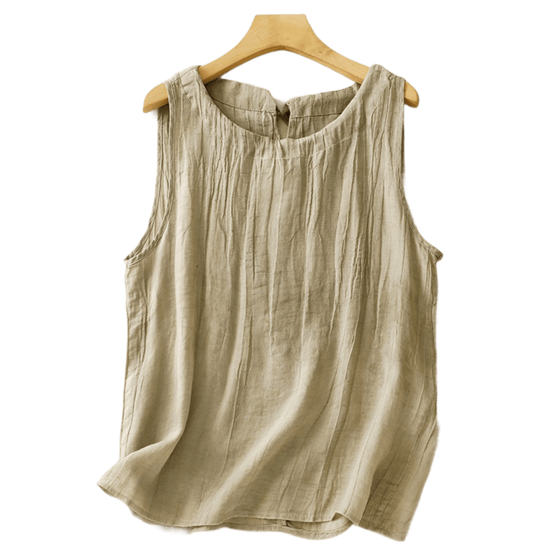 Kamizelka damska bez rękawów z koronką i marszczeniami w kolorze białym i Buddha Stones - image 12