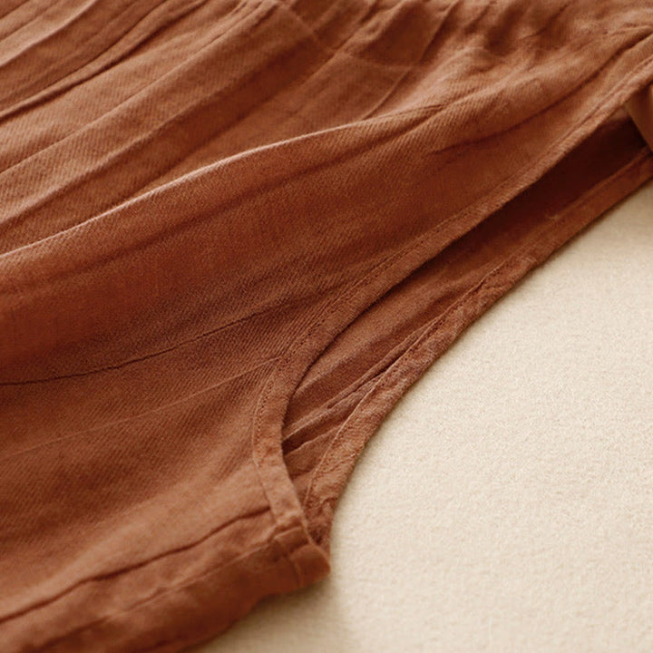 Kamizelka damska bez rękawów z koronką i marszczeniami w kolorze białym i Buddha Stones - image 21