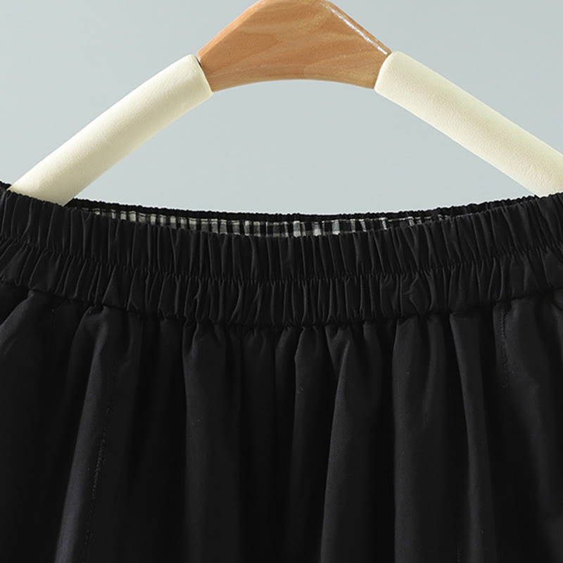 Damskie spodnie haremowe z bawełny Buddha Stones Winter Plain do kostek z kieszeniami - image 1