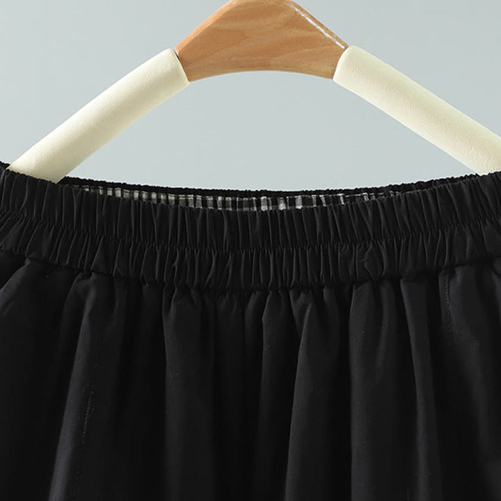 Damskie spodnie haremowe z bawełny Buddha Stones Winter Plain do kostek z kieszeniami - image 1