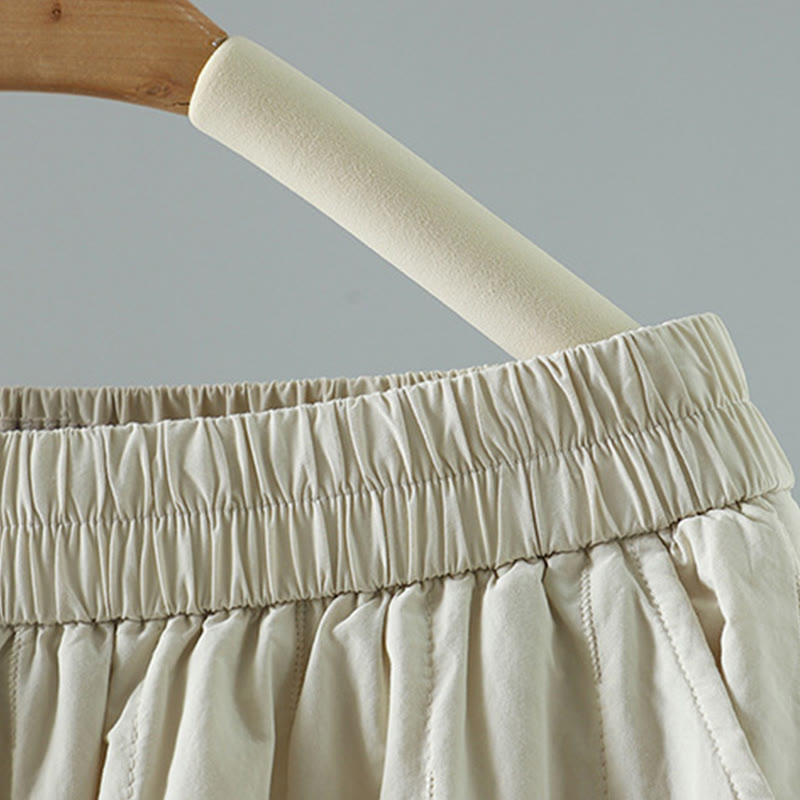 Damskie spodnie haremowe z bawełny Buddha Stones Winter Plain do kostek z kieszeniami - image 10