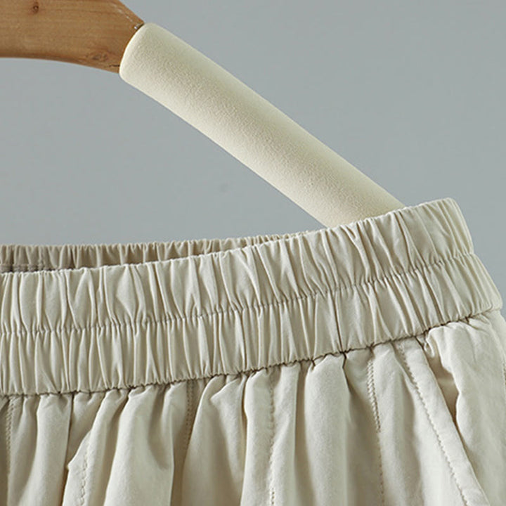 Damskie spodnie haremowe z bawełny Buddha Stones Winter Plain do kostek z kieszeniami - image 10