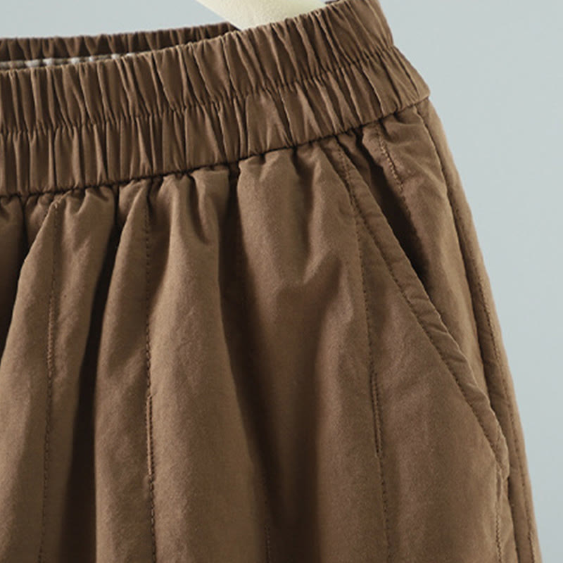 Damskie spodnie haremowe z bawełny Buddha Stones Winter Plain do kostek z kieszeniami - image 19