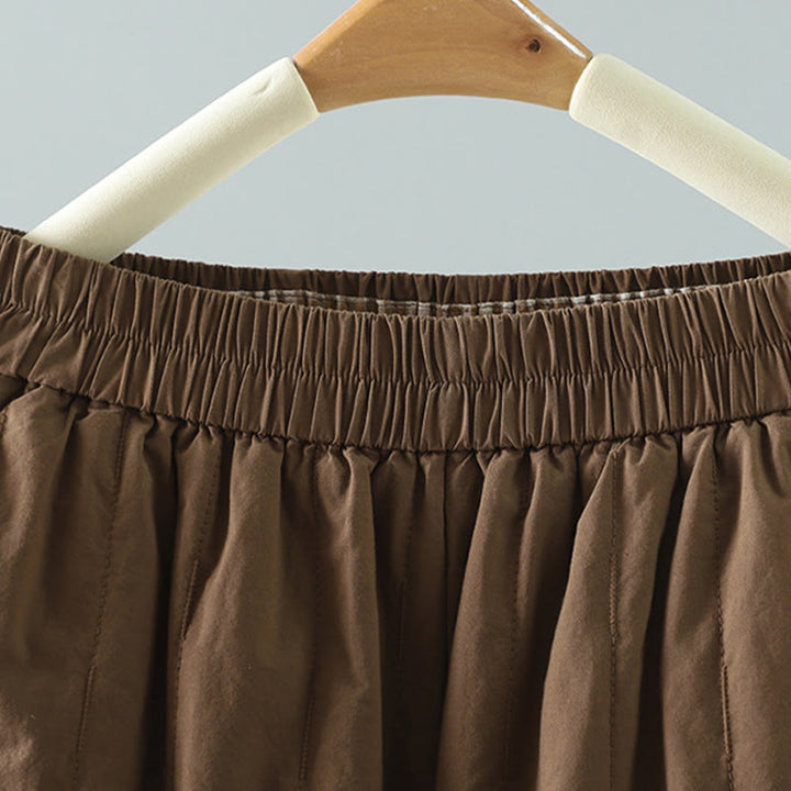 Damskie spodnie haremowe z bawełny Buddha Stones Winter Plain do kostek z kieszeniami - image 18