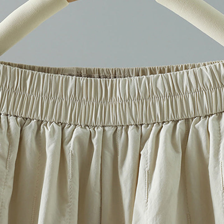 Damskie spodnie haremowe z bawełny Buddha Stones Winter Plain do kostek z kieszeniami - image 8