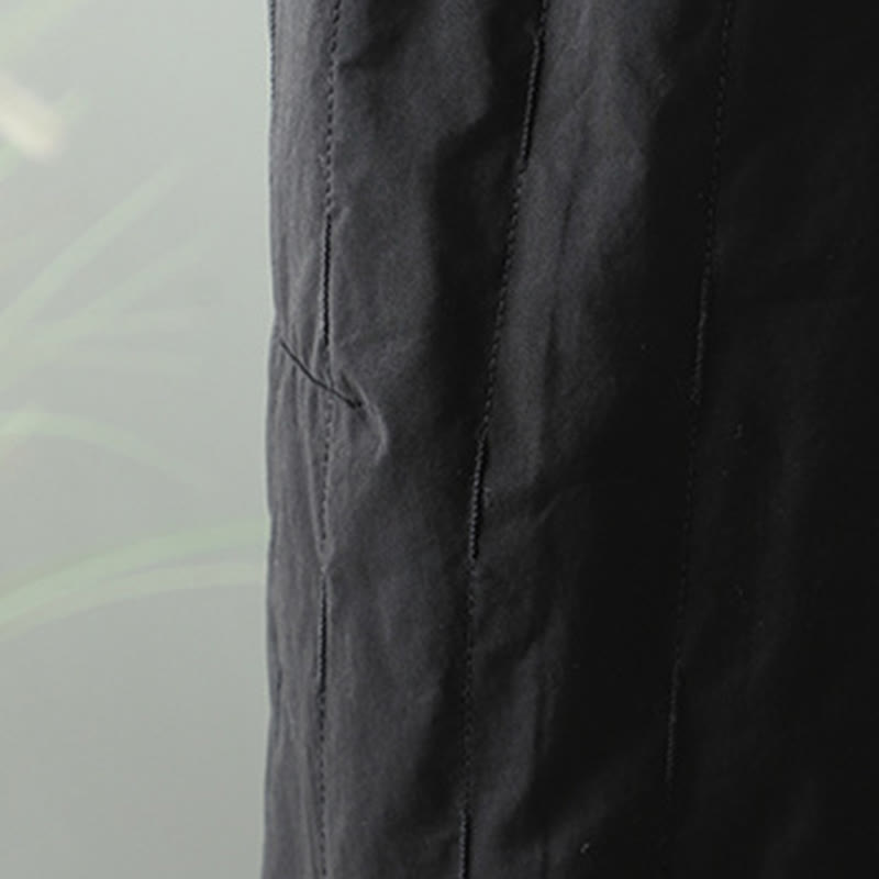 Damskie spodnie haremowe z bawełny Buddha Stones Winter Plain do kostek z kieszeniami - image 4