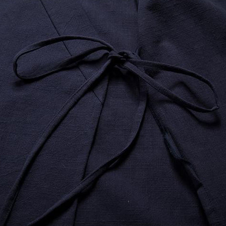 Buddha Stones, chińskie żaby, guziki, długi rękaw, otwarty przód, męska kurtka z bawełny i lnu, kimono - image 10